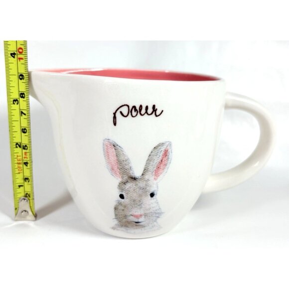 Rae Dunn Artisan Collection Magenta Pink Pour Easter Bunny Rabbit Creamer - Picture 9 of 9